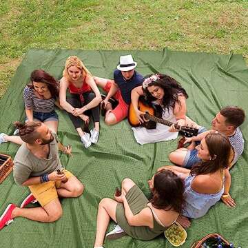 PHF 100% Cotton Waffle Weave Blanket Oversized King Size 120"x 120" - Lightweight Washed Soft Breathable - 10'x 10' Huge Extra Large Big for Couch Bed Sofa - Aesthetic Home Decor Gift - Loden Green