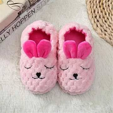 Cute Bunny House Slippers for Toddler Girls - Csfry