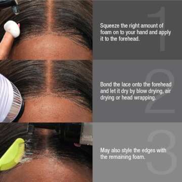 EBIN NEW YORK Wonder Lace Bond Melt Mousse 8.5oz/250ml- Extreme Firm Hold (Supreme) | Biotin + Castor Oil | No Residue, Long Lasting Formula with Protecting Edges, Gives Undetectable and Natural Look