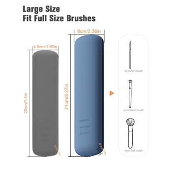 FERYES Travel Makeup Brush Holder with Magnetic Closure