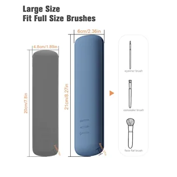 FERYES Travel Makeup Brush Holder with Magnetic Closure