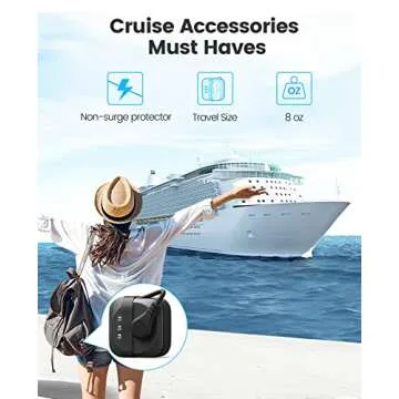 ORICO Travel Essentials,Travel Power Strip with USB Ports,2 Outlets 3 USB Ports 4ft Wrapped Around Short Extension Cord,Non Surge Protector for Hotel,Travel,Cruise Ship Essentials,Dorm Room