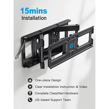 Pipishell Full Motion TV Wall Mount for 26-65", Up to 99lbs, Easy Installation