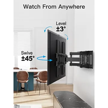 Pipishell Full Motion TV Wall Mount for 26-65", Up to 99lbs, Easy Installation