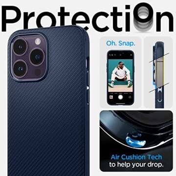 Spigen Mag Armor MagFit iPhone 14 Pro Max Case Navy Blue