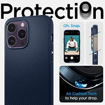 Spigen Mag Armor MagFit iPhone 14 Pro Max Case Navy Blue