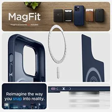 Spigen Mag Armor MagFit iPhone 14 Pro Max Case Navy Blue