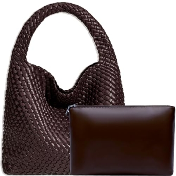 Stylish Vegan Leather Hand-Woven Tote Handbag for Women