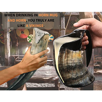 Authentic OLDEMPEROR 16oz Viking Horn Mug - Handmade