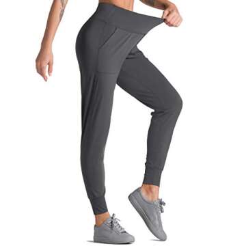 Dragon Fit Joggers for Women with Pockets,High Waist Workout Yoga Tapered Sweatpants Women's Lounge ...