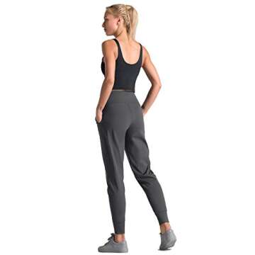 Dragon Fit Joggers for Women with Pockets,High Waist Workout Yoga Tapered Sweatpants Women's Lounge Pants (X-Large, Joggers78-darkgrey)