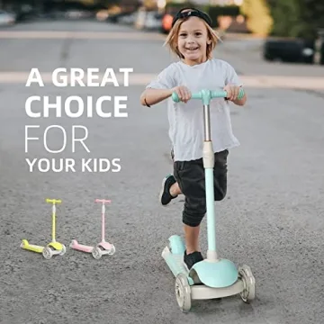 67i Kids Scooter with Adjustable Height and Light-Up Wheels
