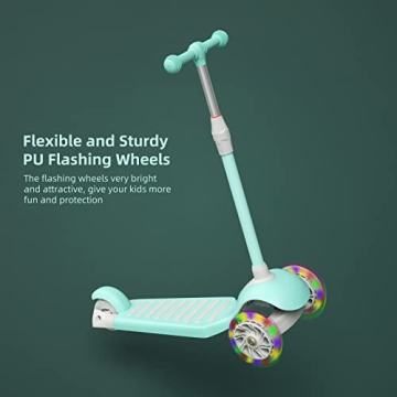 67i Kids Scooter with Adjustable Height and Light-Up Wheels