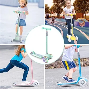 67i Kids Scooter with Adjustable Height and Light-Up Wheels