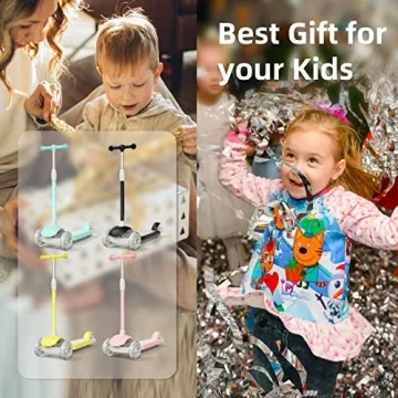 67i Kids Scooter with Adjustable Height and Light-Up Wheels