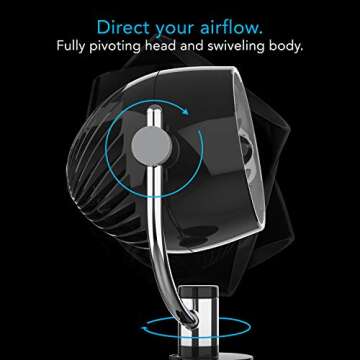 Vornado Pivot3 Clip Personal Air Circulator Fan with Multi-Surface Clip, Quiet Portable Fan for Offi...
