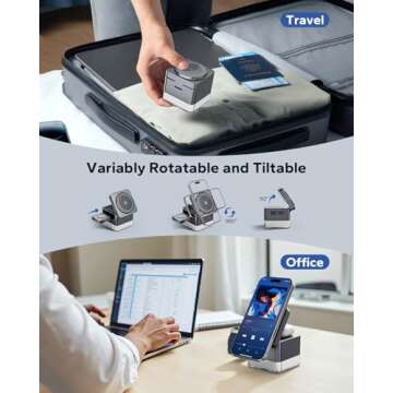 KPON 3 in 1 Wireless Charging Station with Night Lamp