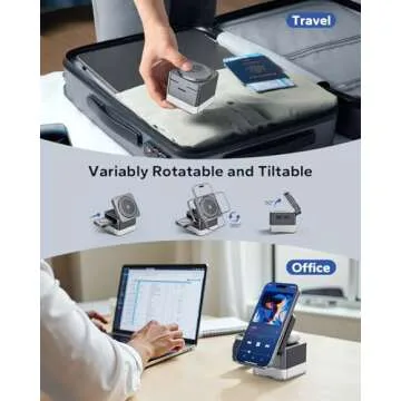 KPON 3 in 1 Wireless Charging Station with Night Lamp