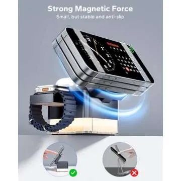 KPON 3 in 1 Wireless Charging Station with Night Lamp