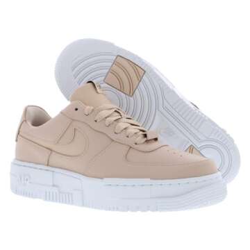 Nike Women's Air Force 1 Pixel Casual Fashion Sneaker Ck6649-001, Particle Beige/Black/White/Particle Beige, 8.5