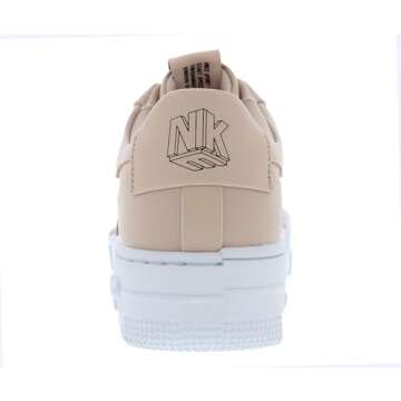 Nike Women's Air Force 1 Pixel Casual Fashion Sneaker Ck6649-001, Particle Beige/Black/White/Particle Beige, 8.5