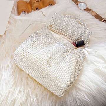 Grandxii Handmade Pearl Clutch Bag for Elegant Evenings