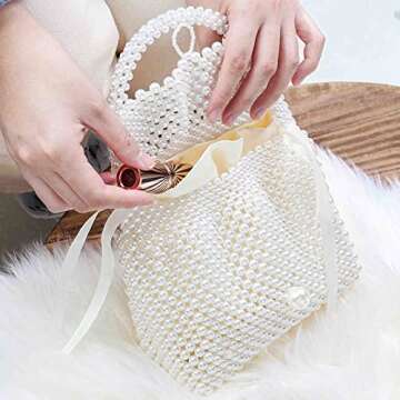 Grandxii Handmade Pearl Clutch Bag for Elegant Evenings