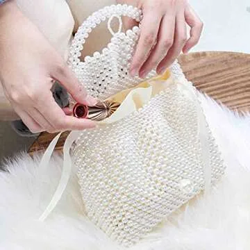 Grandxii Handmade Pearl Clutch Bag for Elegant Evenings