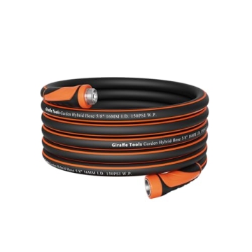 Giraffe Tools Garden Hose 50ft x 5/8" Heavy Duty, Lightweight Hybrid Hose with Swivel Handle