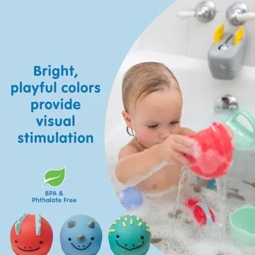 Interactive Dino Bath Toy Set for Toddlers by Dr. Brown's