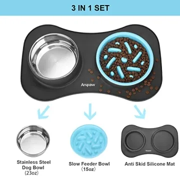 Anipaw 3-in-1 Dog Bowl Set for Healthy Eating