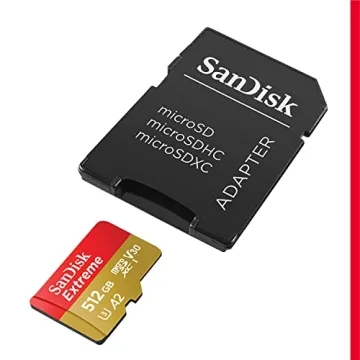 SanDisk 512GB Extreme microSDXC UHS-I Memory Card - Up to 190MB/s, C10, U3, V30, 4K, 5K, A2 - High-S...