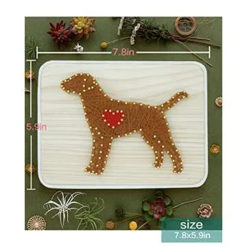 BAZIMA DIY String Art Kit for Beginner, DIY Dog Craft Kit,Unique Gift,Craft Kit for Holidays