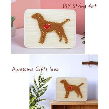BAZIMA DIY String Art Kit for Beginner, DIY Dog Craft Kit,Unique Gift,Craft Kit for Holidays