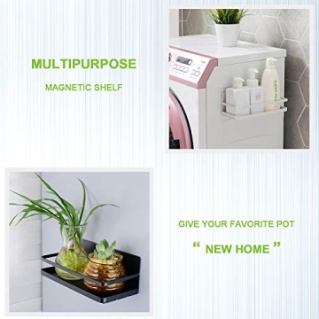 Thipoten Magnetic Spice Rack Strong Shelf 2 Hooks