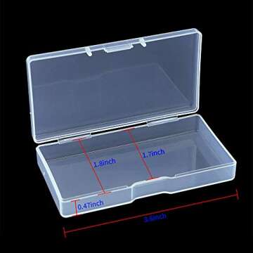 Twdrer 16PCS Small Plastic Clear Storage Case with Lid,Transparent Collection Container Box for Keeping Small Parts,Cotton Swab,Coins,Screws,Flossers,beads,Ornaments(3.6" x 2" x 0.7")