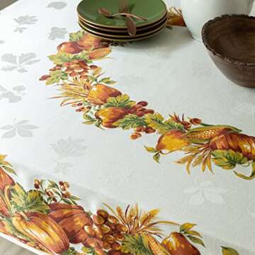 Benson Mills Harvest Splendor Tablecloth for Thanksgiving