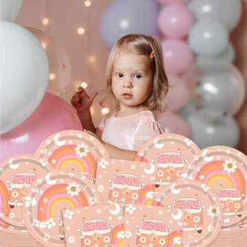 Groovy Party Tableware Kit for 24 Guests Retro Design