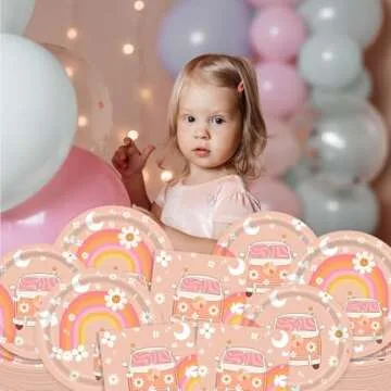 Groovy Party Tableware Kit for 24 Guests Retro Design