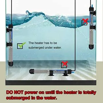 Mylivell Adjustable 50W Aquarium Heater for 10-25 Gallons