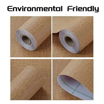 LOVADA Orange Grass Cloth Peel and Stick Wallpaper 15.7x300