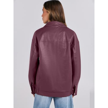 Oversized Leather Jacket Women | Chic Fall Fashion