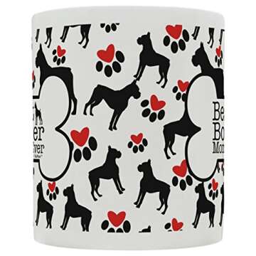 Boxer Gift Best Boxer Mom Ever Dog Owner Gifts Dog Lover Heart Handle Gift Coffee Mug Tea Cup Heart Handle