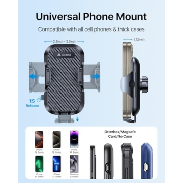 Sturdy Andobil Car Phone Holder with Metal Clip