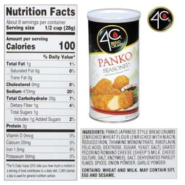 4C Premium Bread Crumbs - Panko Seasoned for Crispy, Flavorful Meals