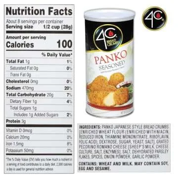 4C Premium Bread Crumbs - Panko Seasoned for Crispy, Flavorful Meals