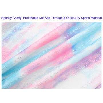Domusgo Leotards for Girls Sparkly Tie Dye Unitards