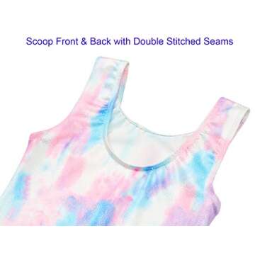Domusgo Leotards for Girls Sparkly Tie Dye Unitards