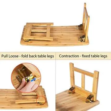 Bamboo Multi-Tasking Laptop Bed Tray for Home Use