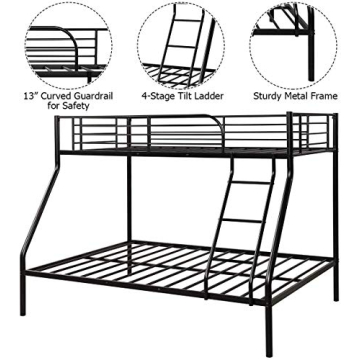 Giantex Twin over Full Bunk Bed for Teens and Kids